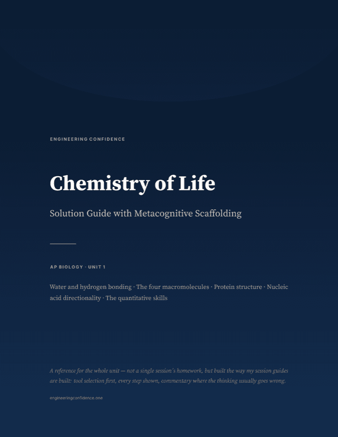 Cover of the AP Biology guide on Chemistry of life