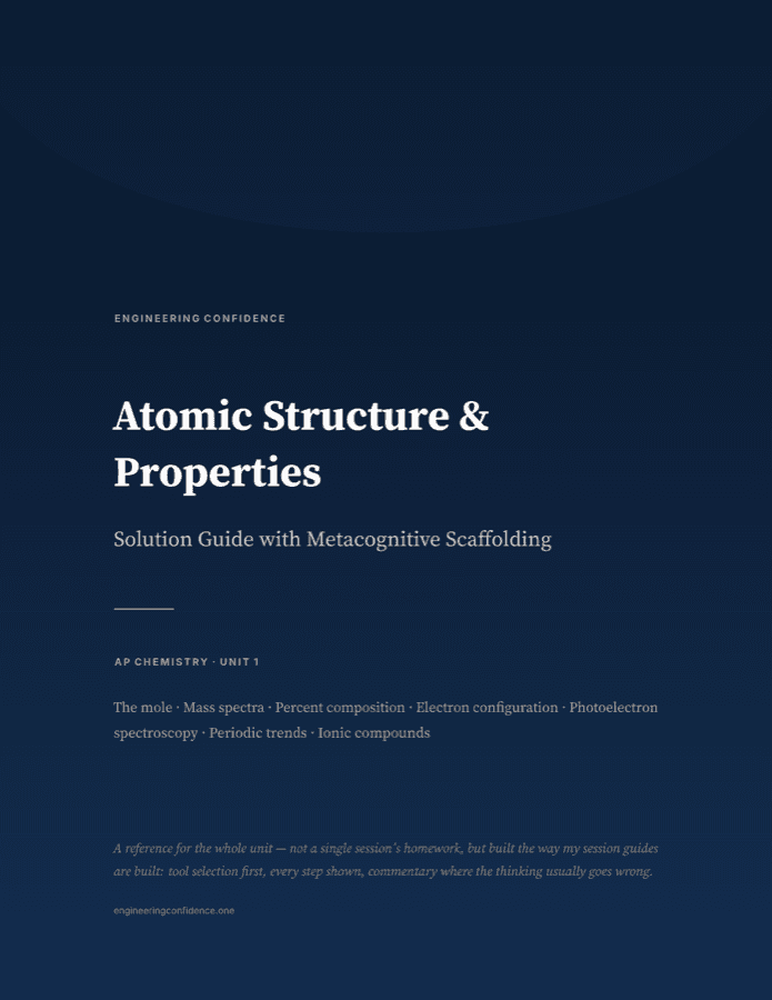 Cover of the AP Chemistry guide on Atomic structure and the mole