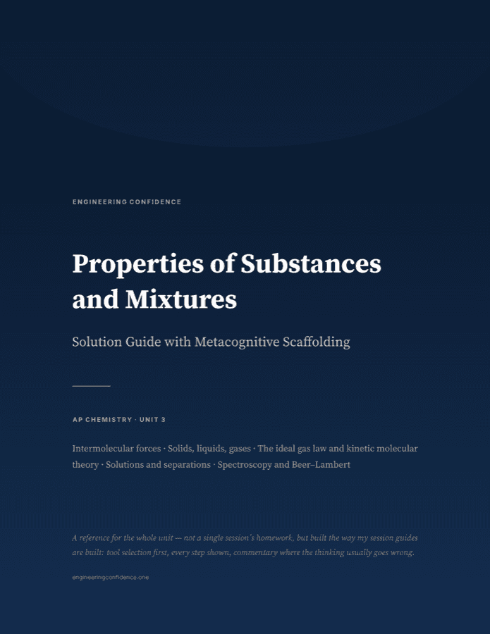 Cover of the AP Chemistry guide on Properties of substances and mixtures