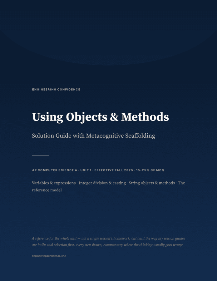 Cover of the Computer Science A guide — Using objects and methods