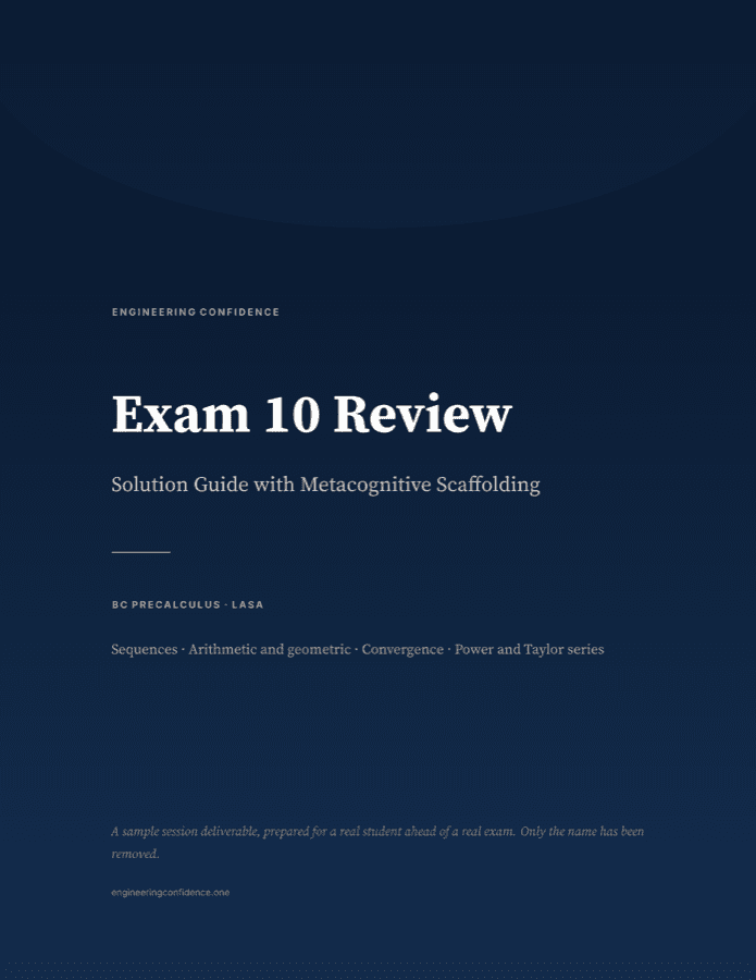 Cover of the Precalculus guide on Sequences and series